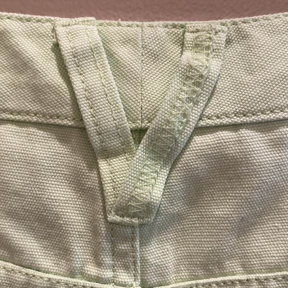 Vans Cotton Barnes Canvas Shorts Pistachio Lime Green Butterfly Size 30 - Picture 5 of 9